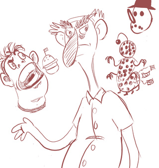 320x339 Oldguy Drawings On Paigeeworld Pictures Of Oldguy - Old Guy Drawing