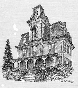 263x300 Old House Drawing - Old House Drawing