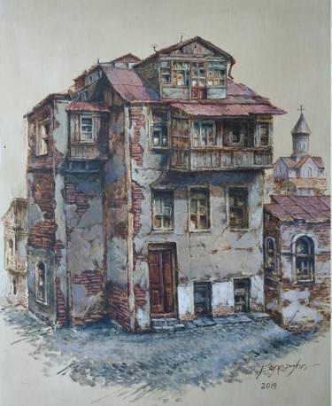 375x458 Old House Drawing - Old House Drawing