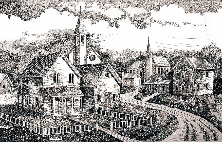 900x577 Sunday Houses Along Old Church Street Drawing - Old House Drawing