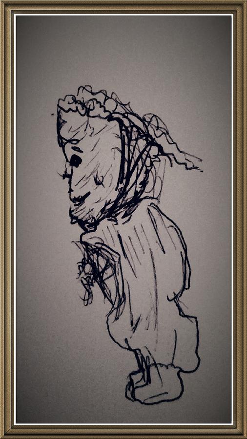 506x900 little old lady drawing - Old Lady Drawing