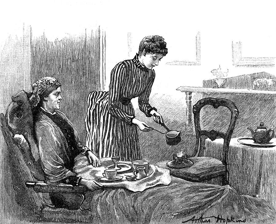 900x732 young woman helping old lady drawing - Old Lady Drawing