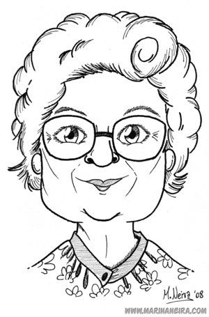 300x455 Old Lady Drawing - Old Lady Drawing