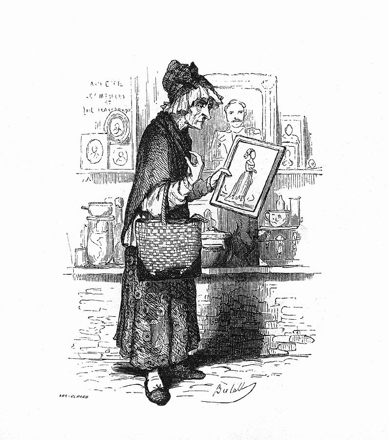 796x900 an old lady buying a picture of a young drawing - Old Lady Drawing