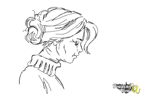 600x400 How To Draw An Old Woman - Old Lady Drawing