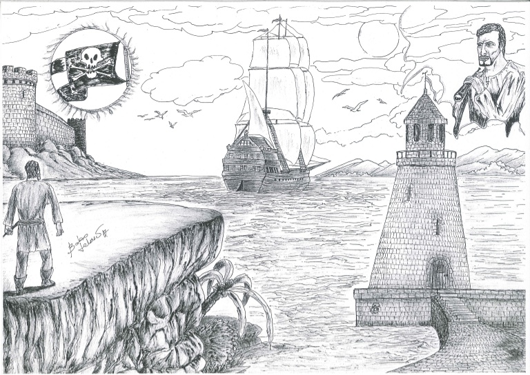 768x544 Old Lighthouse - Old Lighthouse Drawing