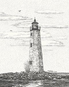 Old Lighthouse Drawing at PaintingValley.com | Explore collection of ...