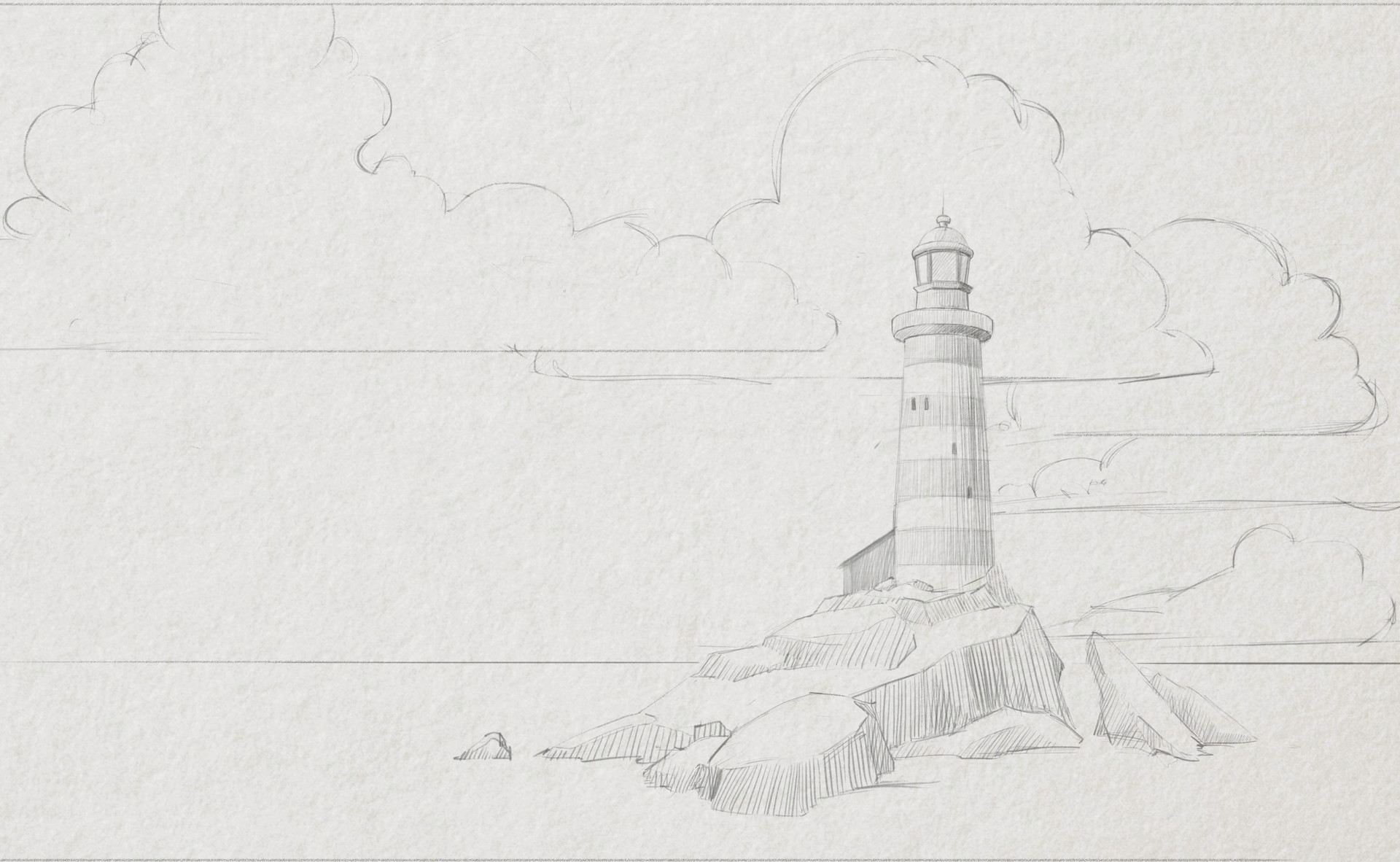 1920x1182 Tania Shamova - Old Lighthouse Drawing