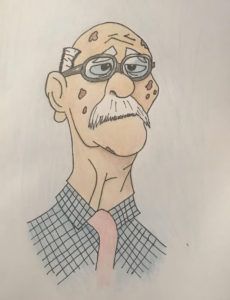 230x300 day drawing challenge day old man cartoon drawing - Old Man Cartoon Drawing