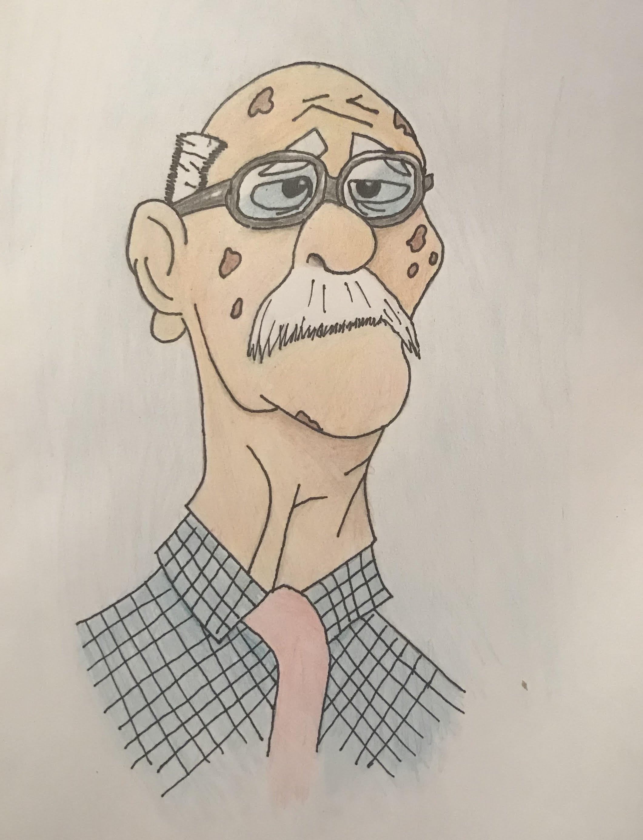 2121x2770 day drawing challenge week adding color to cartoons - Old Man Cartoon Drawing