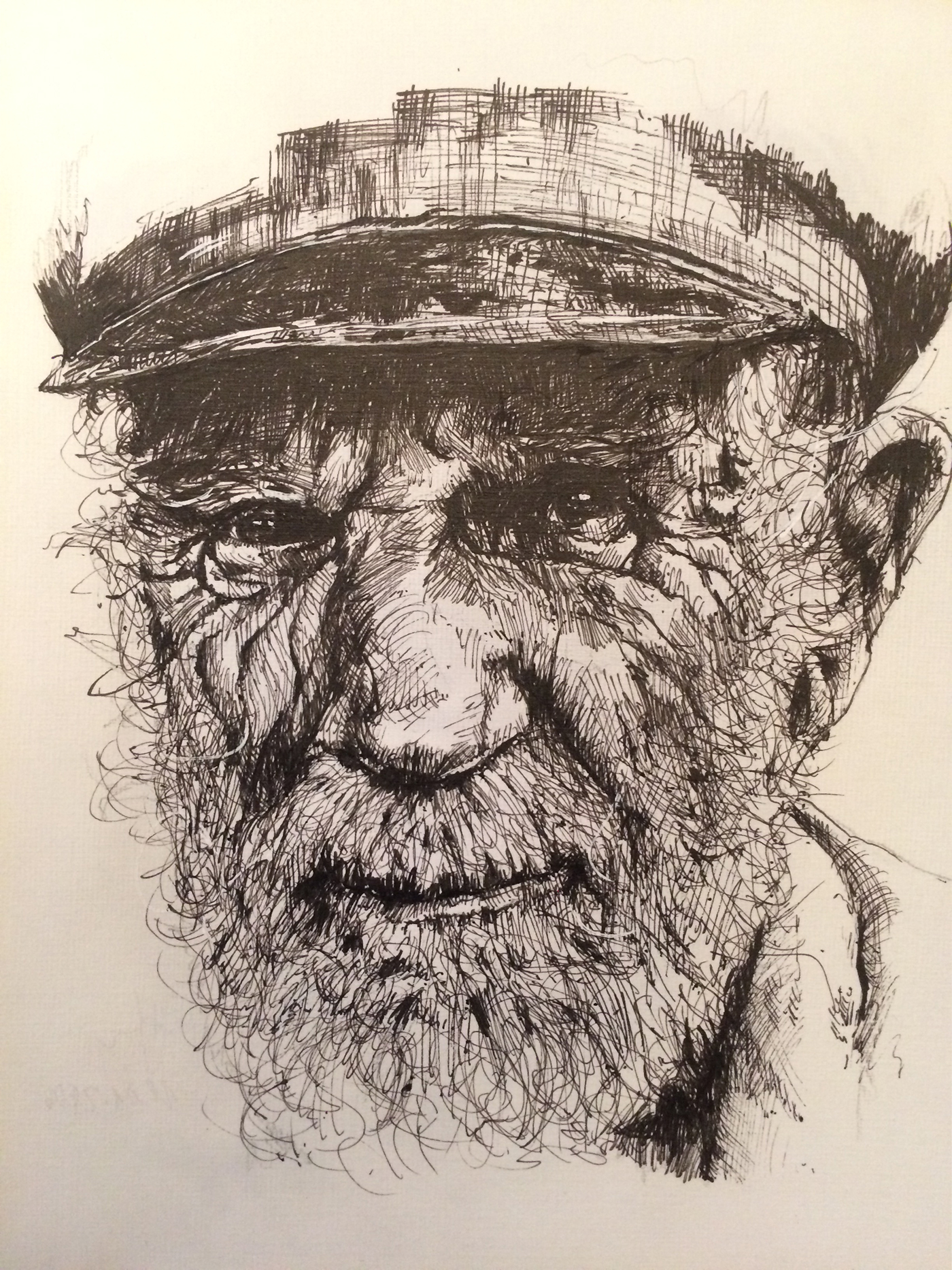 1400x1867 old man ii ink drawing on behance - Old Man Drawing