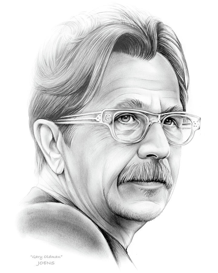 720x900 Gary Oldman Drawing - Old Man Drawing