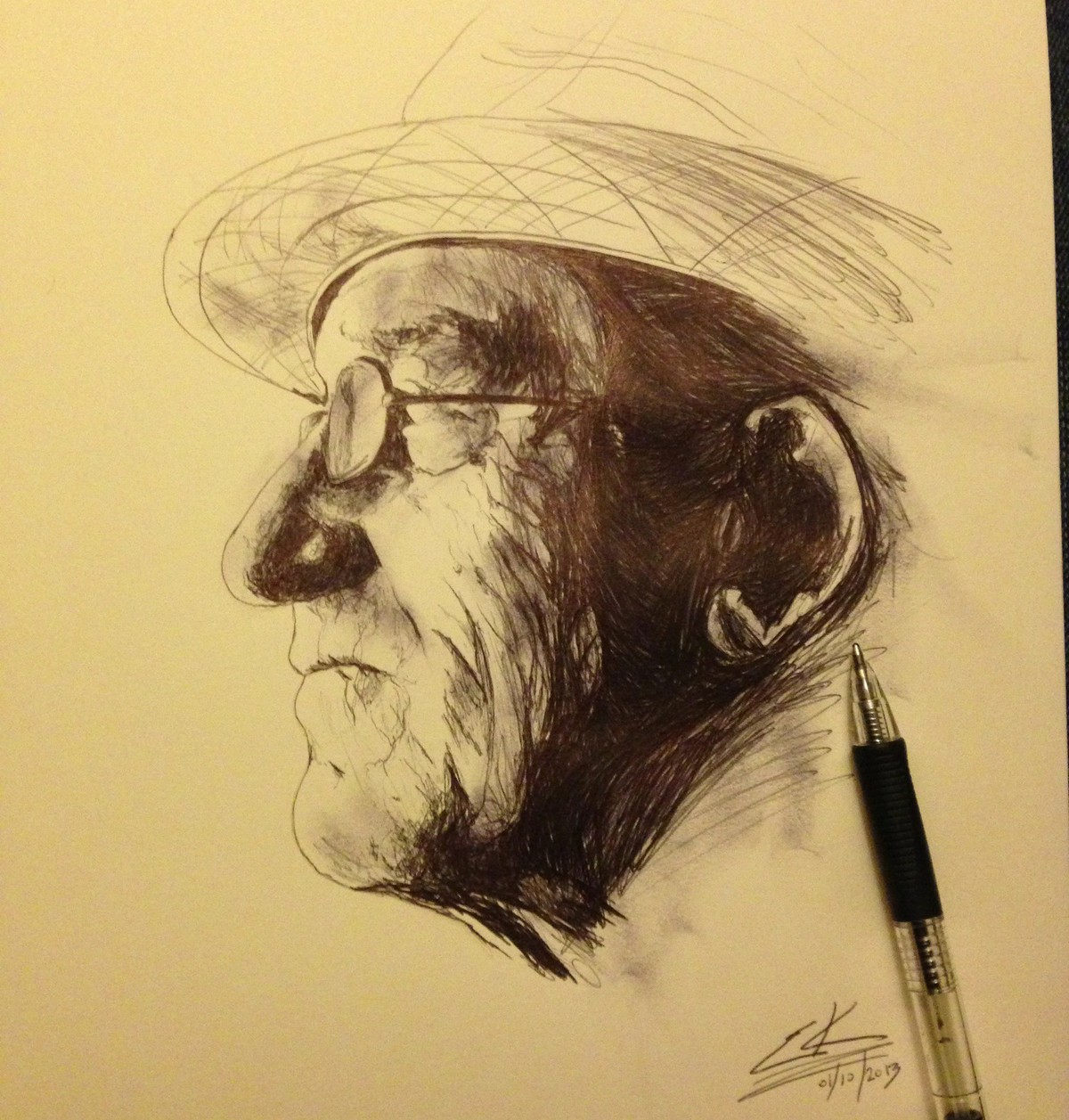 1200x1257 How To Draw An Old Man Face - Old Man Face Drawing