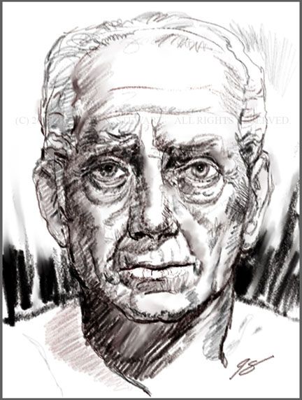432x572 John Stewart - Old Man Face Drawing
