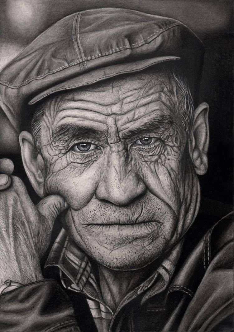 Old Man Face Drawing At Paintingvalley Com Explore Collection Of