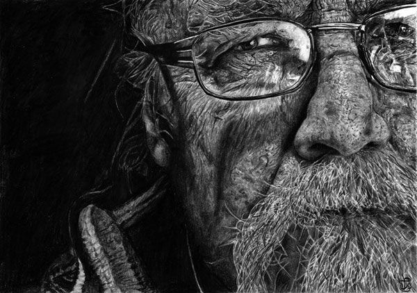 600x422 Old Man Face Drawings - Old Man Face Drawing