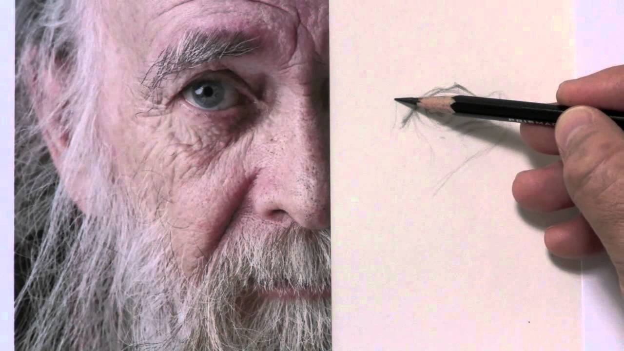 1280x720 Draw An Older Man With Wrinkles And A Beard - Old Man Face Drawing