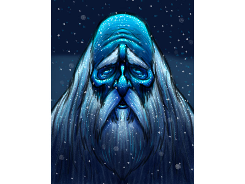 800x600 old man winter cartoon character sketch - Old Man Winter Drawing