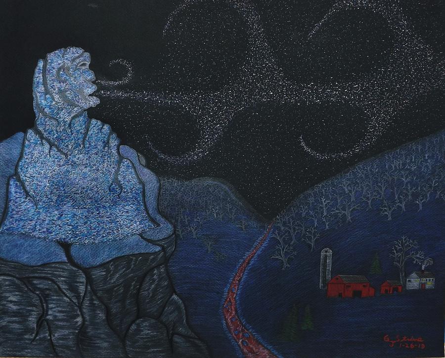 900x726 snow old man winter drawing - Old Man Winter Drawing