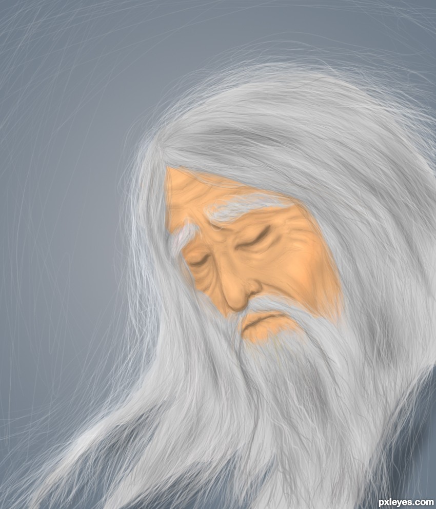 850x992 My Time Is Over Picture - Old Man Winter Drawing