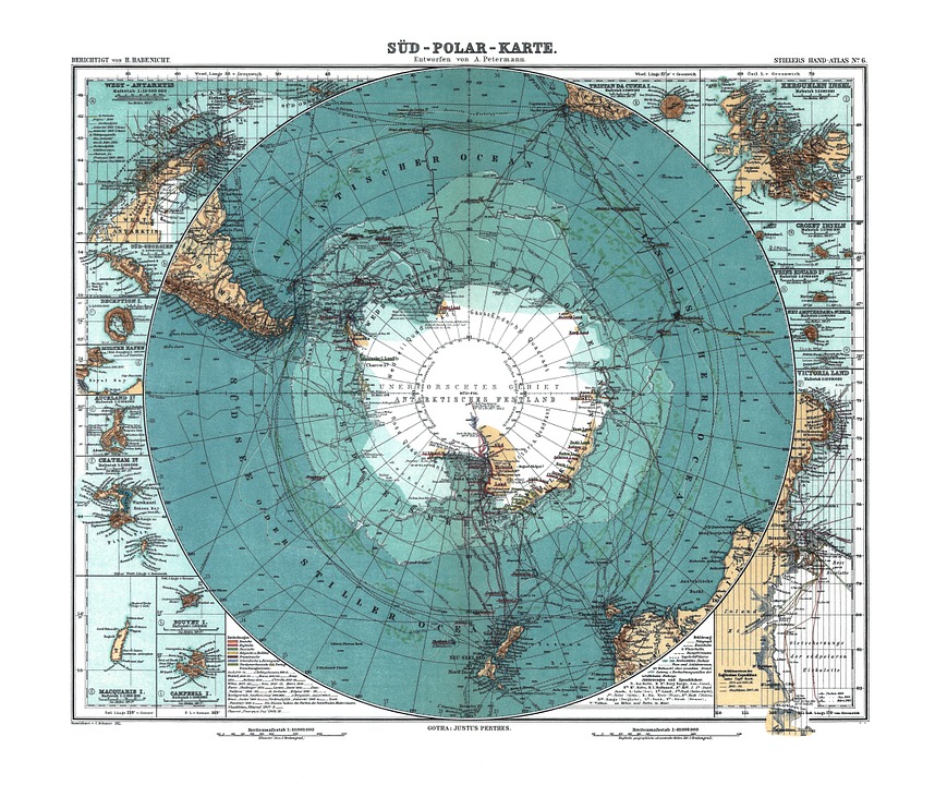 858x720 Free Photo Poster Art Antarctica Old Map Drawing - Old Map Drawing