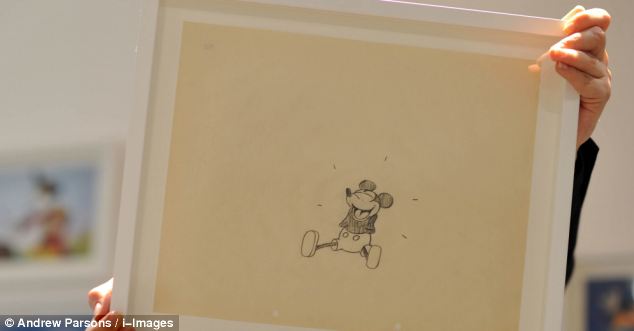 634x331 rare original drawing of mickey mouse goes on display - Old Mickey Mouse Drawing