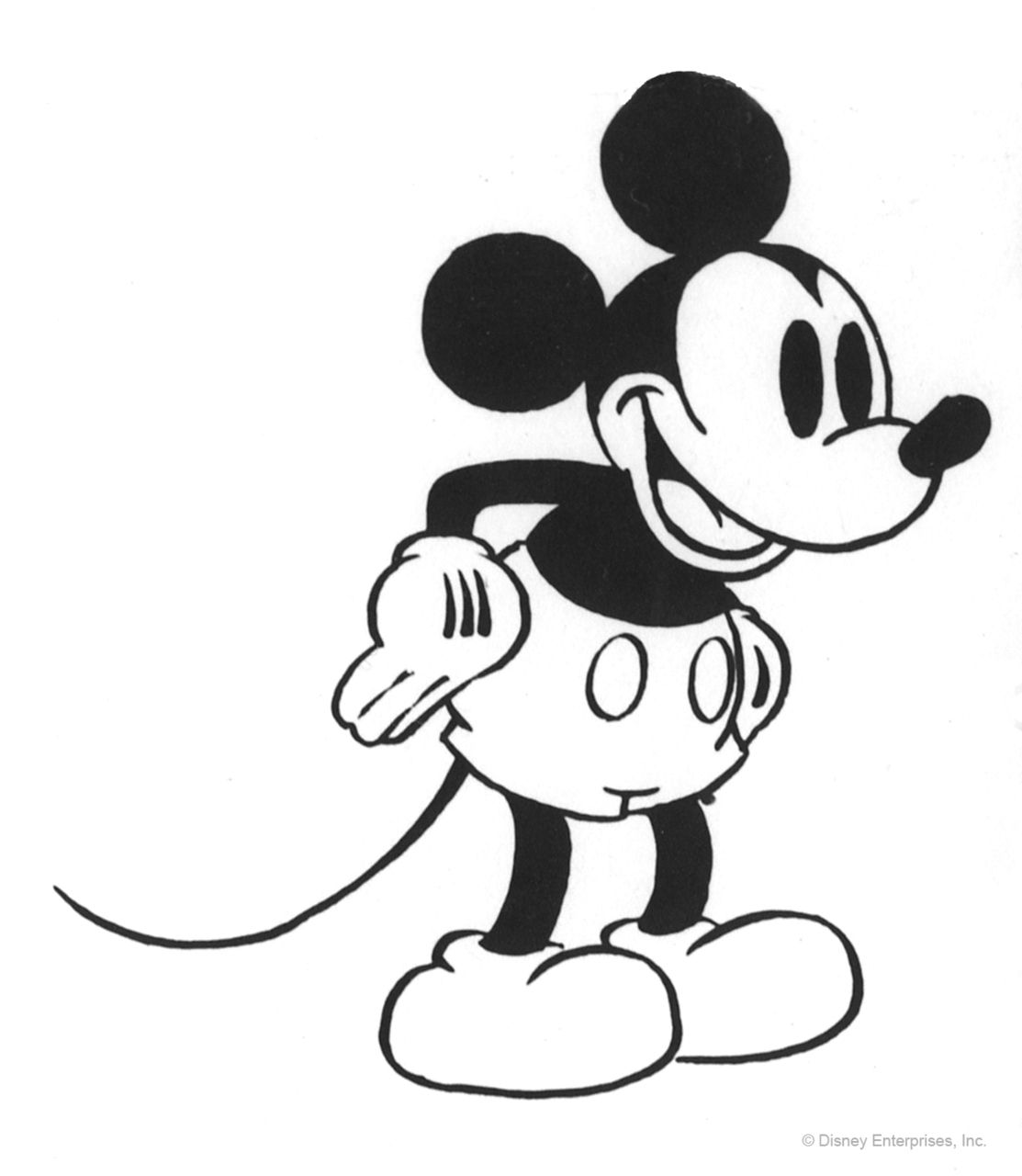 1113x1280 How To Draw Vintage Mickey Mouse - Old Mickey Mouse Drawing
