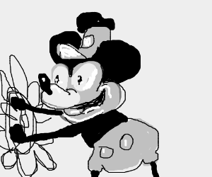 300x250 Old Mickey Mouse Cartoon Drawing - Old Mickey Mouse Drawing