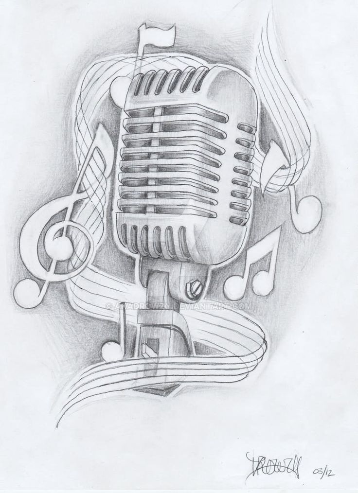 736x1014 Microphone Drawing Old Time For Free Download - Old Microphone Drawing