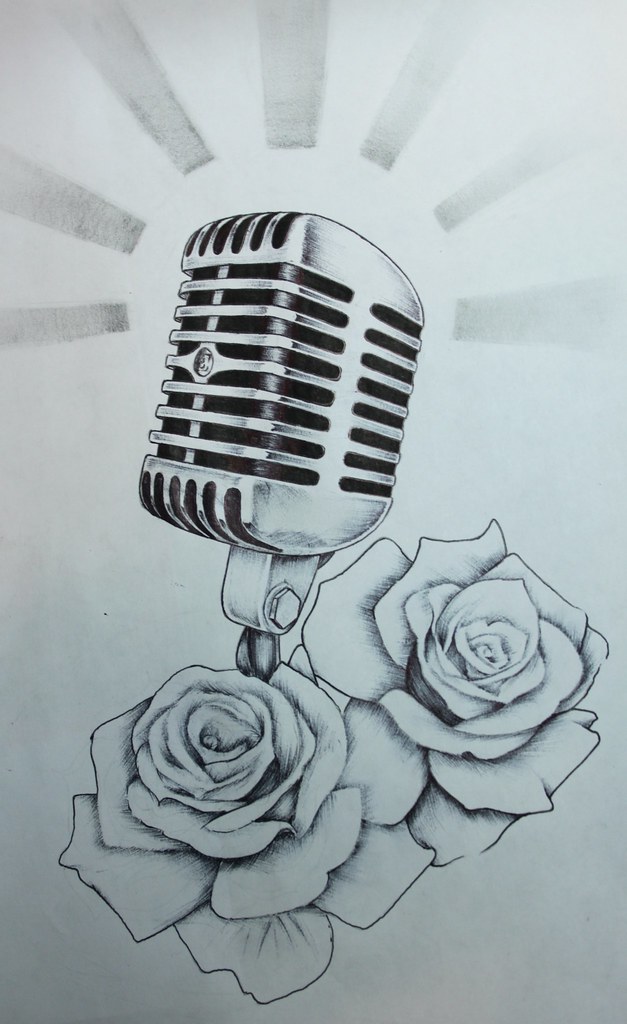 627x1024 the world's newest photos of mic and sketch - Old Microphone Drawing