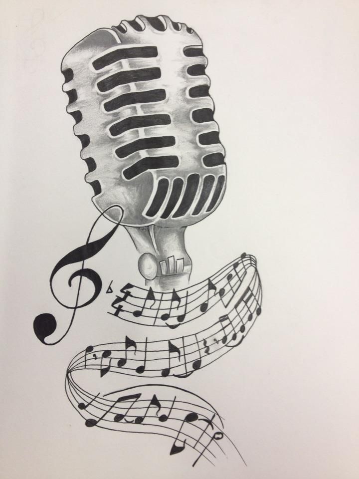 720x960 Microphone Drawing - Old Microphone Drawing
