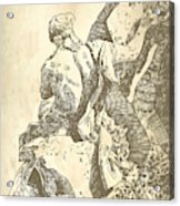 162x186 drawing of rome italy famous cityscape on old paper background - Old Paper Drawing