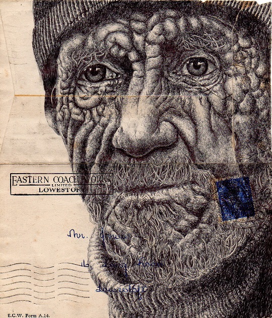 540x632 mark powell biro drawings of elderly people mutantspace - Old People Drawing