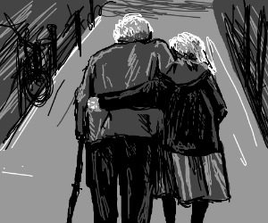 300x250 old people in love drawing - Old People Drawing
