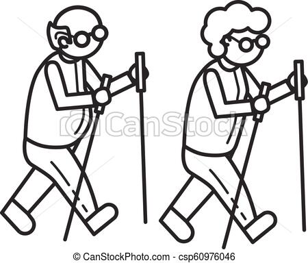 450x384 old person - Old Person Drawing