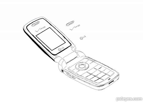 600x429 drawing guide - Old Phone Drawing