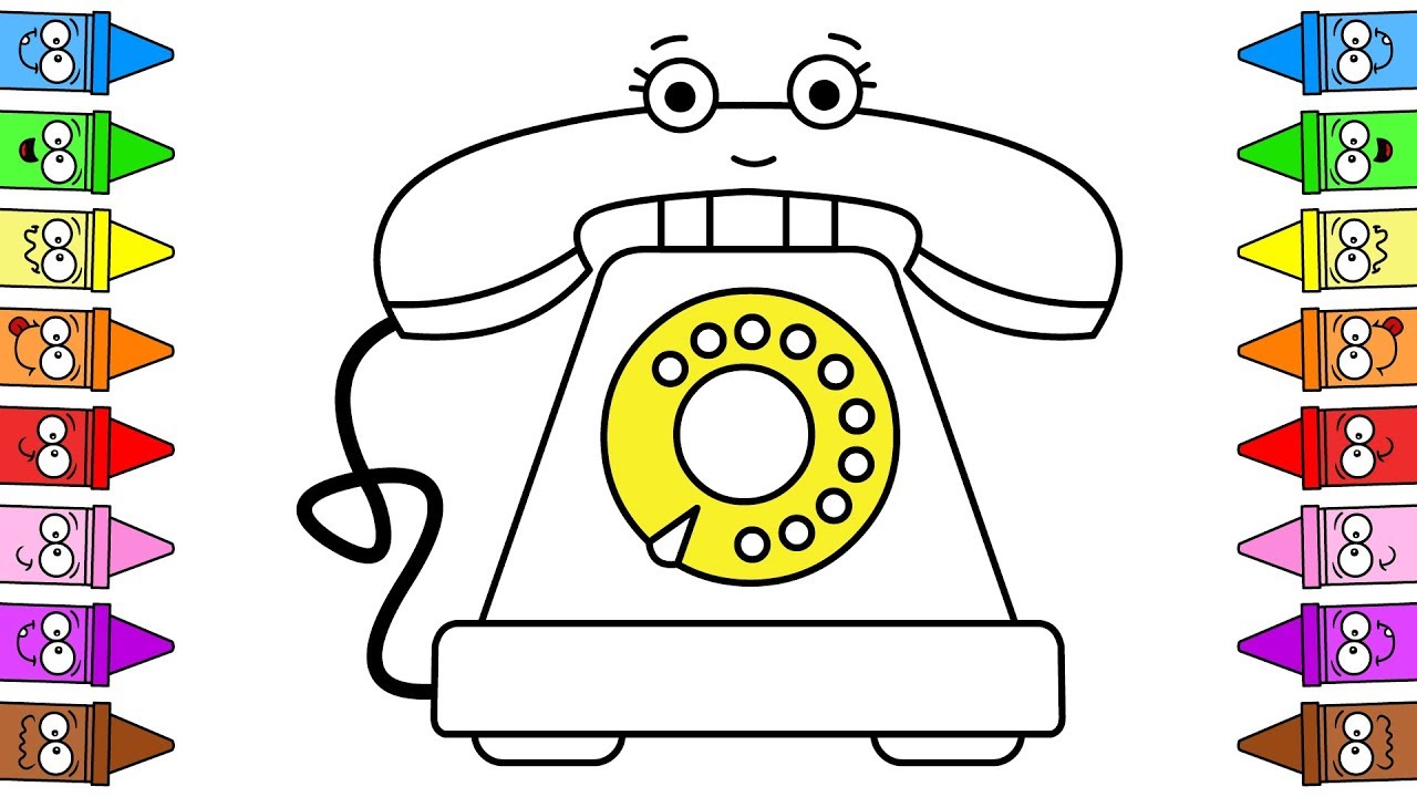 1280x720 drawing old phone how to draw phone step - Old Phone Drawing