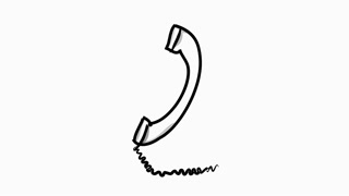 320x180 phone line drawing illustration animation with transparent - Old Phone Drawing