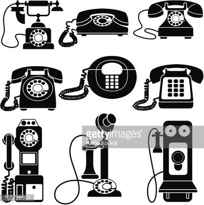 414x415 old fashioned telephone clipart - Old Phone Drawing