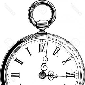 300x300 photostock vector vector drawing of an antique pocket watch soidergi - Old Pocket Watch Drawing