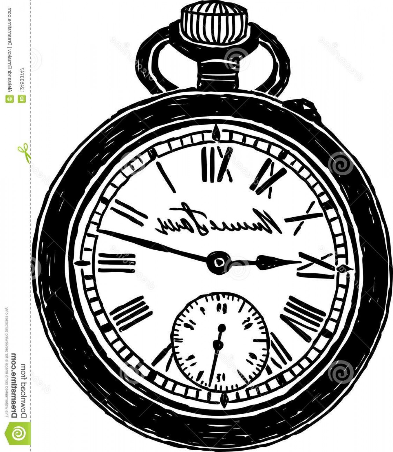 Old Pocket Watch Drawing at Explore collection of