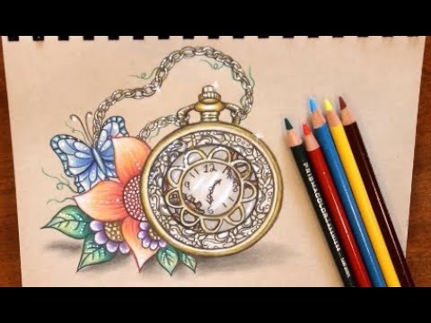 480x360 vintage pocket watch drawing tutorial! - Old Pocket Watch Drawing