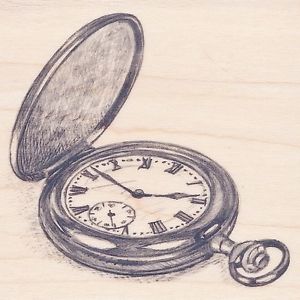 300x300 vintage pocket watch inkadinkado rubber stamp x wm new free - Old Pocket Watch Drawing