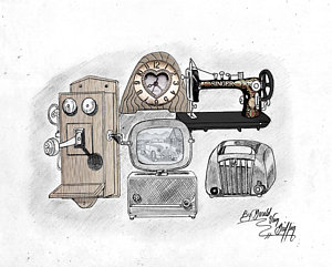 300x241 old radio drawings fine art america - Old Radio Drawing