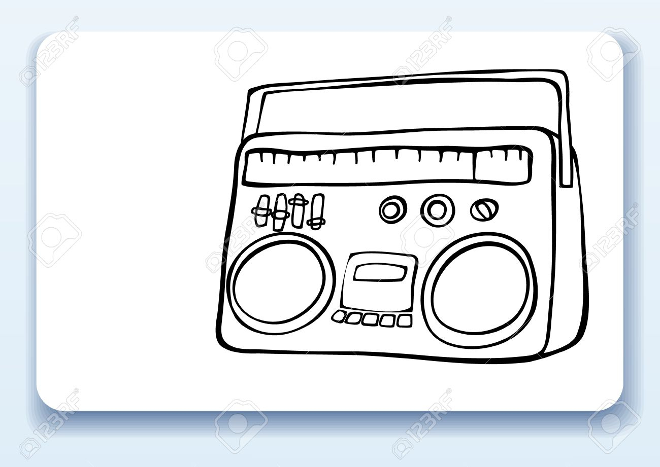 1300x921 tag drawing of old radio - Old Radio Drawing