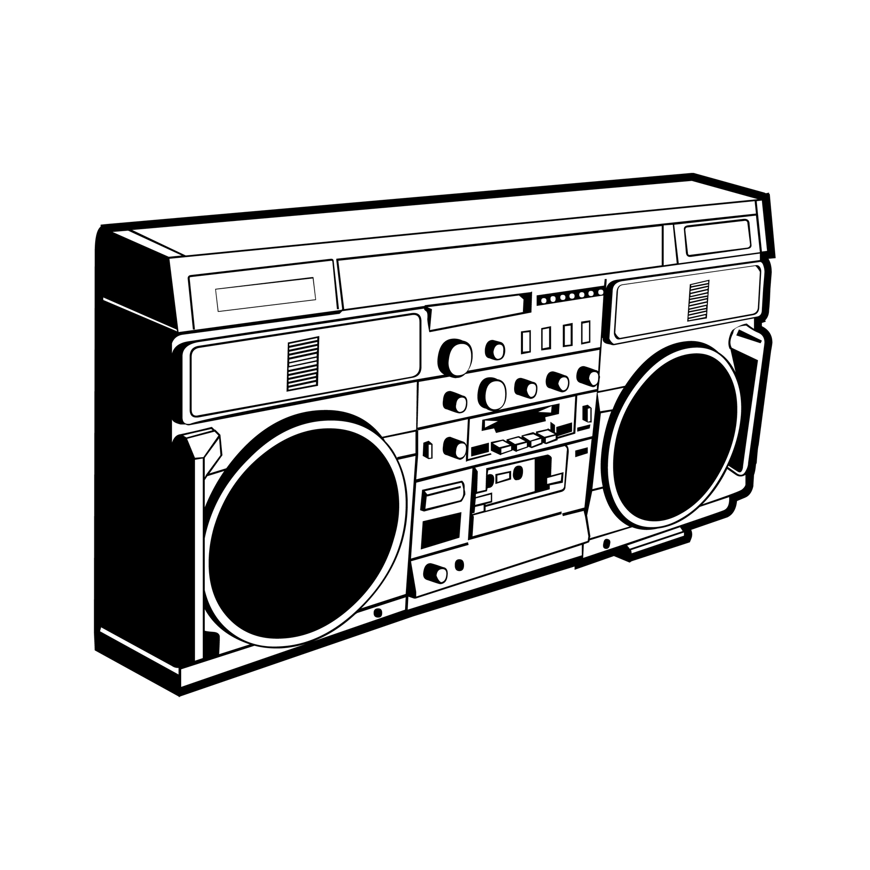 Old School Boombox Drawing at Explore collection
