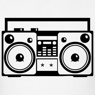 378x378 drawing of boombox - Old School Boombox Drawing