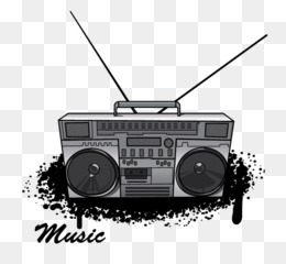 260x240 boombox png - Old School Boombox Drawing