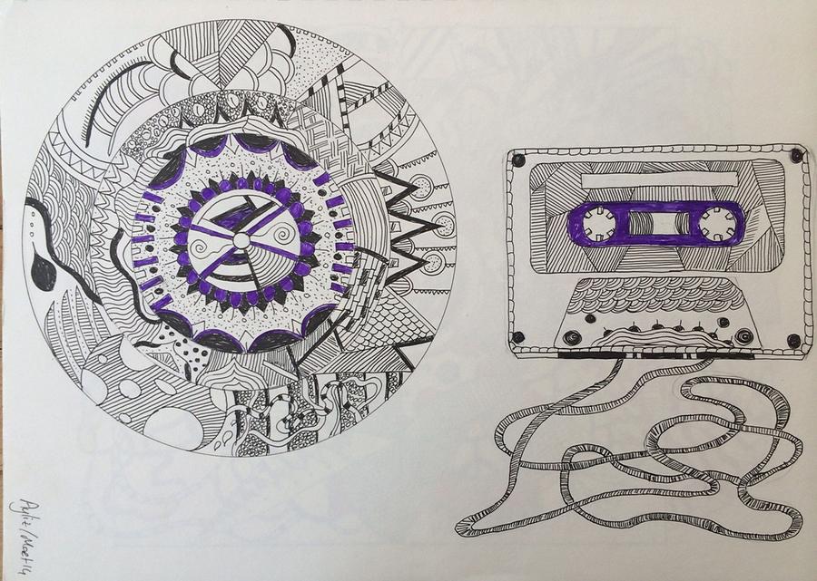 900x641 old school music drawing - Old School Drawings