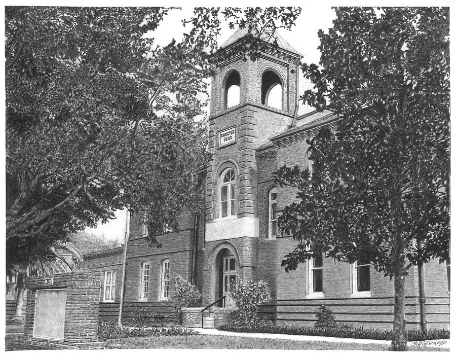 900x704 Drawing - Old School House Drawing